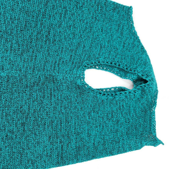 Lemon Grass Womens Tank Top Turquoise Green Heathered Sleeveless Scoop Neck M - Picture 3 of 11